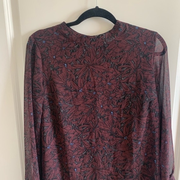 - Astr Floral Chiffon Back Cutout Shift Mini Dress Small - Picture 7 of 14